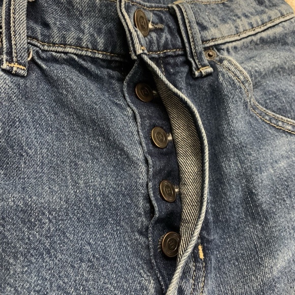 Banana Republic High-Rise Rigid Bow Jeans women's 27 Barrel Jeans Medium Wash - Picture 9 of 15